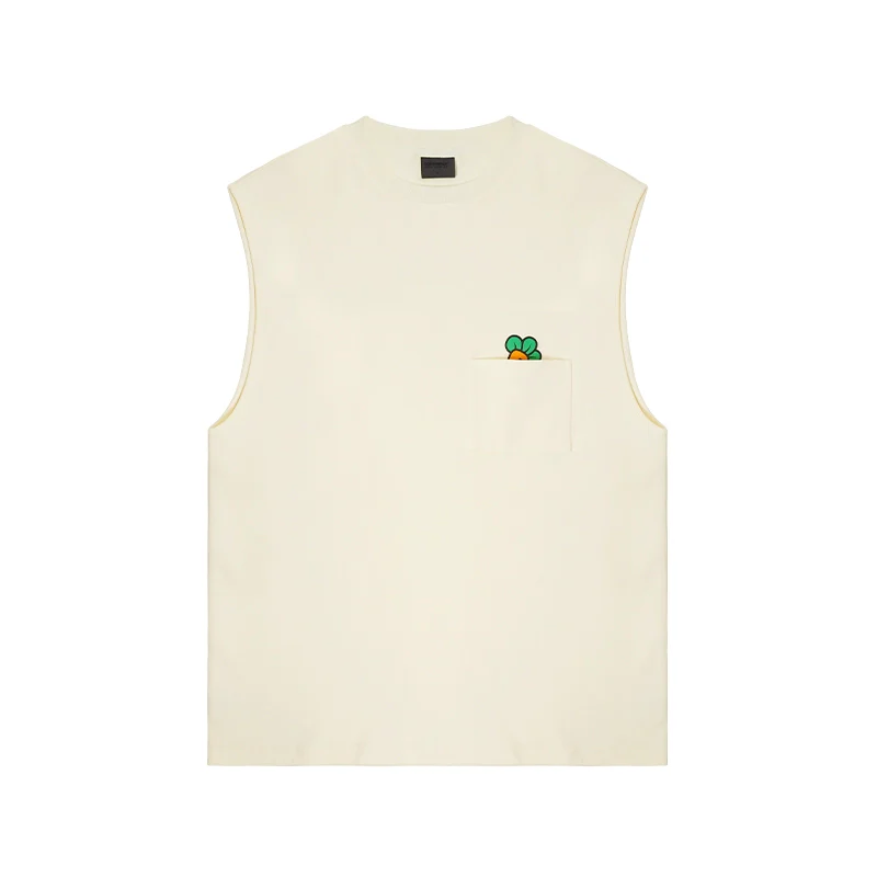 Loose and Simple Crew Neck Sleeveless Waistcoat Sports Vest - Image 7