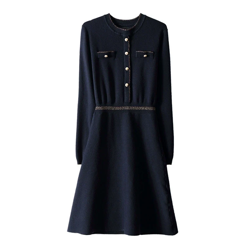 Loose Women's Long Dress for Spring and Autumn Slimming Knitted - Image 6