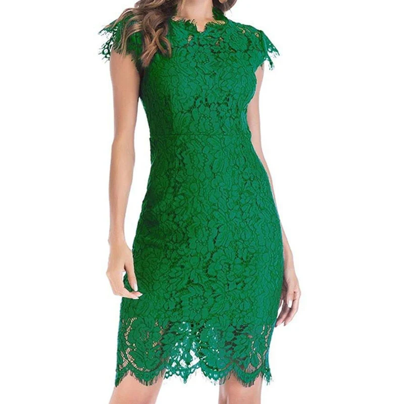 LSYCDS Robe Sexy Blue Dress Women Elegant Lace Black White Red Ladies Casual Dress Bodycon Summer Dresses Woman Party Night 2022 - Image 3