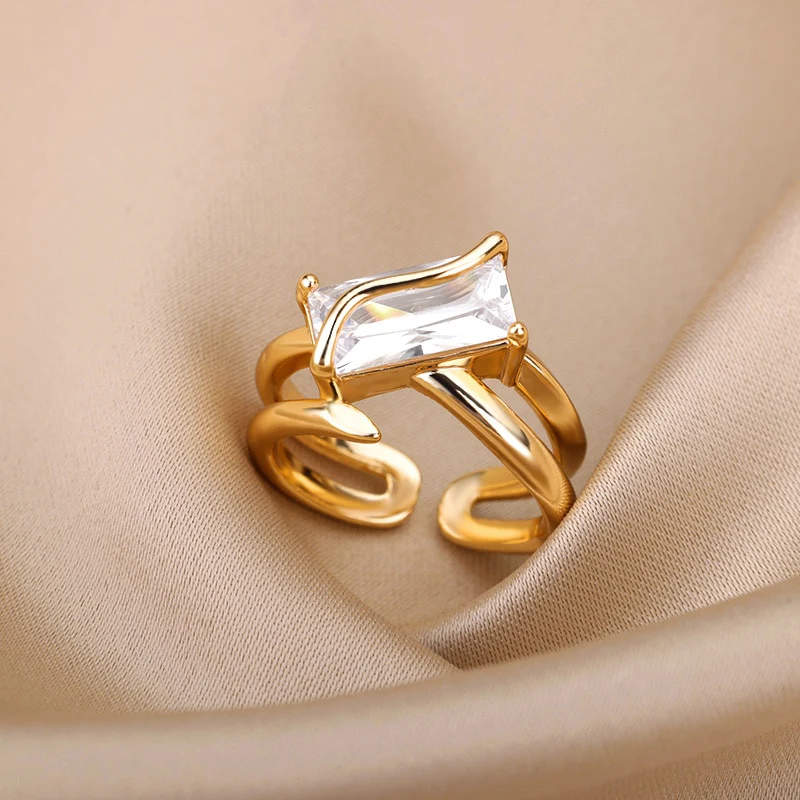 Lucky Turkish Evil Eye Rings For Women Opening Adjustable Stainless Steel Ring 2023 Trend Luxury Wedding Couple Jewelry Gift - Image 36