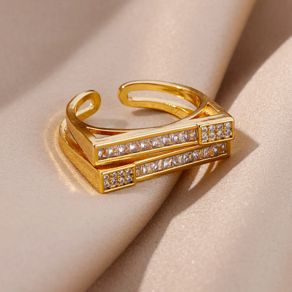 Lucky Turkish Evil Eye Rings For Women Opening Adjustable Stainless Steel Ring 2023 Trend Luxury Wedding Couple Jewelry Gift - Image 48