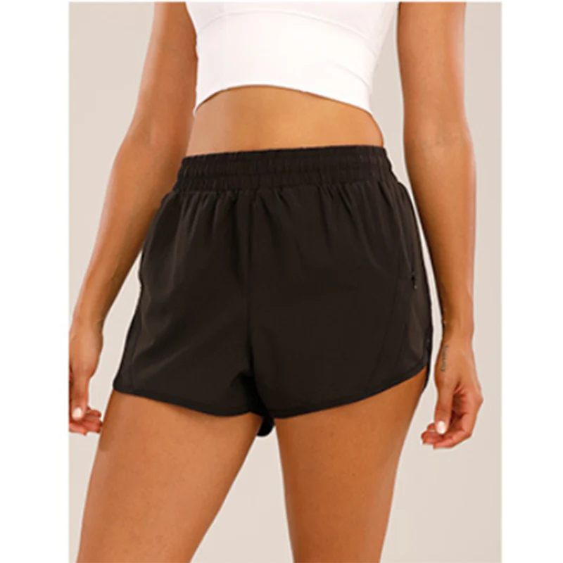 Women Summer New Style Outdoor YOGA Sports Shorts  High Waist With 4In Lined Dark Blue XL-10 - Image 10