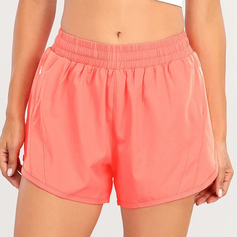 Women Summer New Style Outdoor YOGA Sports Shorts  High Waist With 4In Lined Dark Blue XL-10 - Image 14