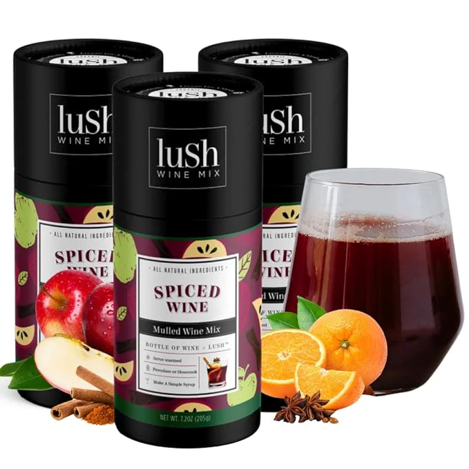 Lush Wine Mix, Holiday Spiced Wine, Makes 8+ Drinks, Organic Cocktail Mixers, Mocktails Non-Alcoholic Drinks, Mulled Apple Cider, Traditional Mulling Spices, Instant, Gluhwein, Sachet Bag - 3 Pack - Image 7