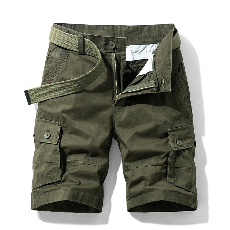 Luulla Men 2021 Summer New Casual Vintage Classic Pockets Cargo Shorts Men Outwear Fashion Twill Cotton Camouflage Shorts Men - Image 10