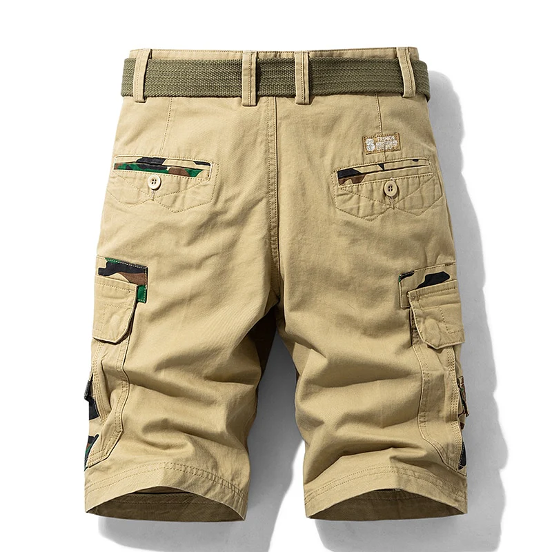 Luulla Men 2021 Summer New Casual Vintage Classic Pockets Cargo Shorts Men Outwear Fashion Twill Cotton Camouflage Shorts Men - Image 13