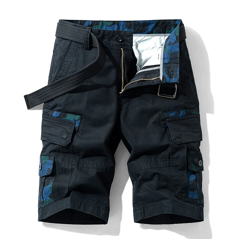 Luulla Men 2021 Summer New Casual Vintage Classic Pockets Cargo Shorts Men Outwear Fashion Twill Cotton Camouflage Shorts Men - Image 3