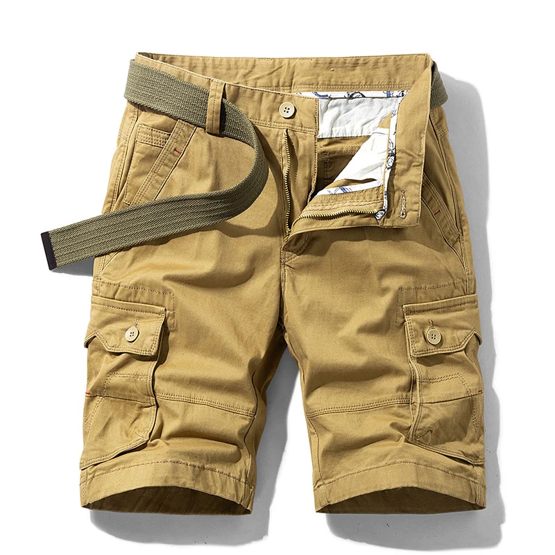 Luulla Men 2021 Summer New Casual Vintage Classic Pockets Cargo Shorts Men Outwear Fashion Twill Cotton Camouflage Shorts Men - Image 8