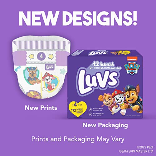 Luvs Diapers - Size 4, 198 Count, Paw Patrol Disposable Baby Diapers - Image 2