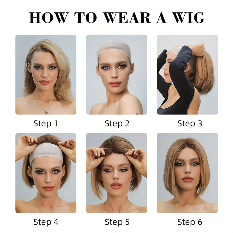 Luxurious 28-Inch Ombre Blonde to Brown Lace Front Wig - High-Quality Heat-Resistant Synthetic Fiber, Easy to Wear & Comfortable Fit for Music Festivals, Parties, Weddings, Holidays & Graduations - Natural-Looking Straight Ha - Image 10