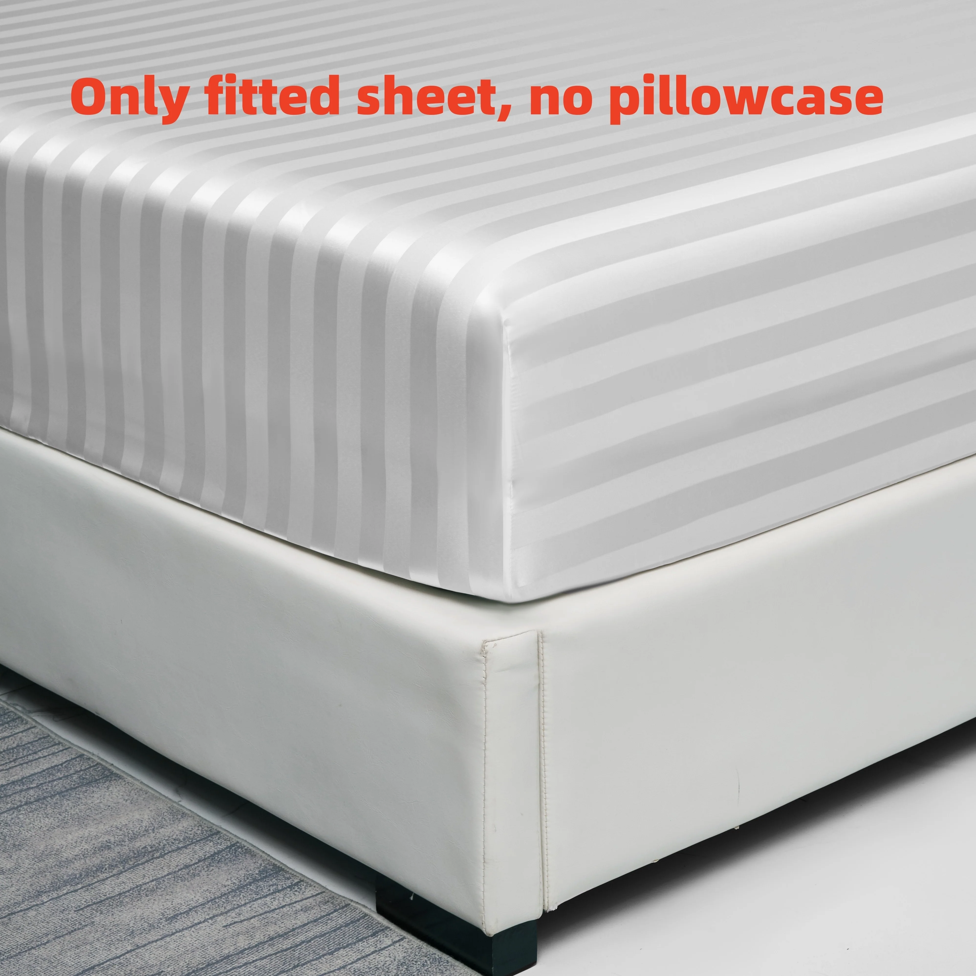 Luxurious Striped Woven Fitted Sheet - Soft, Breathable & Easy-Care Design for Superior Comfort and Healthy Sleep - Image 2