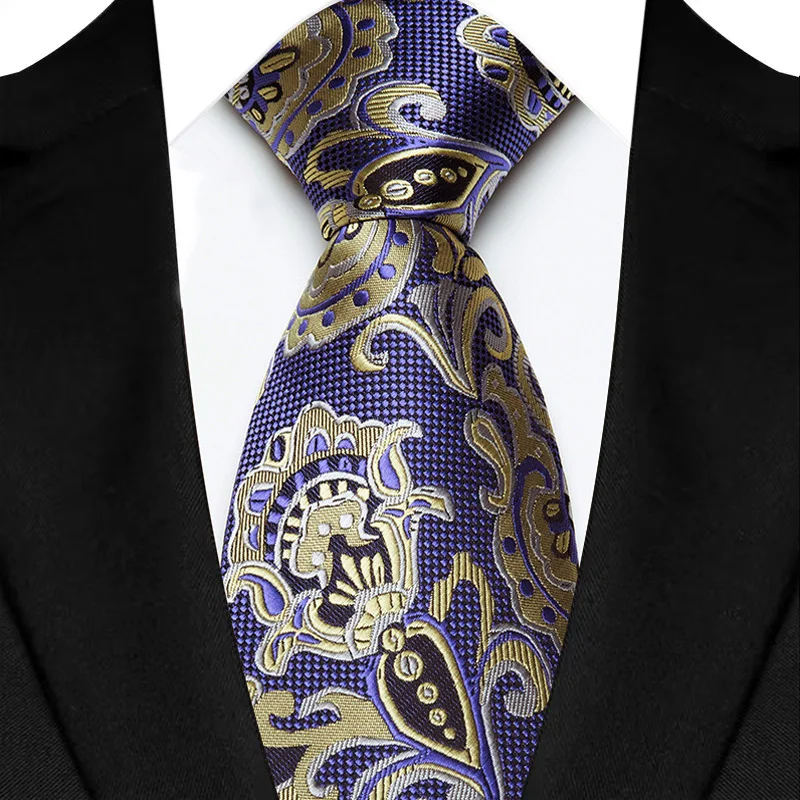 Luxury 8CM Mens Necktie Brown Orange Color Dot Stripes Ties For Man Groom Jacquard Woven Neck Tie For Business Wedding Party - Image 44