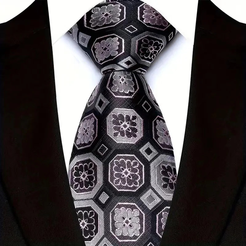 Luxury 8CM Mens Necktie Brown Orange Color Dot Stripes Ties For Man Groom Jacquard Woven Neck Tie For Business Wedding Party - Image 38
