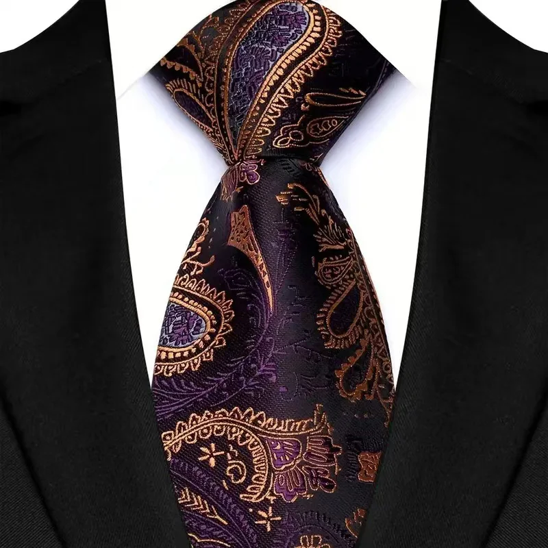 Luxury 8CM Mens Necktie Floral Paisley Classic Ties For Man Groom Jacquard Woven Neck Tie Business Wedding Party - Image 10