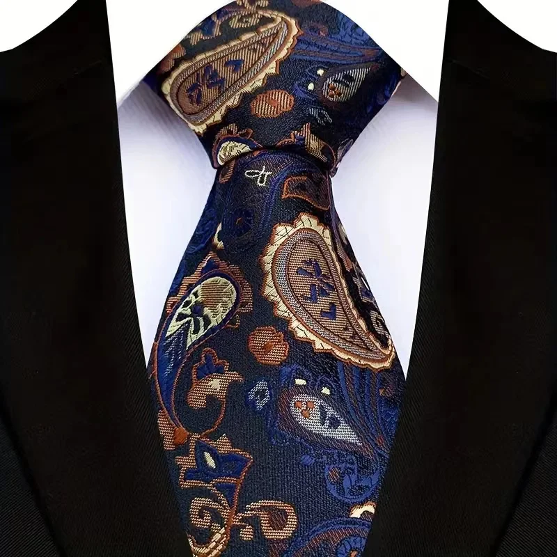 Luxury 8CM Mens Necktie Floral Paisley Classic Ties For Man Groom Jacquard Woven Neck Tie Business Wedding Party - Image 11