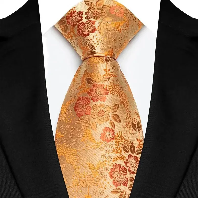 Luxury 8CM Mens Necktie Floral Paisley Classic Ties For Man Groom Jacquard Woven Neck Tie Business Wedding Party - Image 12