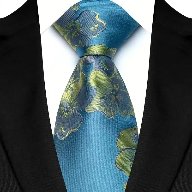 Luxury 8CM Mens Necktie Floral Paisley Classic Ties For Man Groom Jacquard Woven Neck Tie Business Wedding Party - Image 13