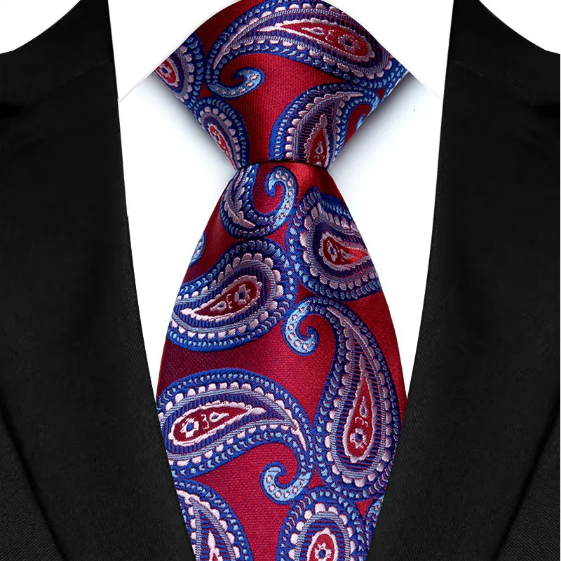 Luxury 8CM Mens Necktie Floral Paisley Classic Ties For Man Groom Jacquard Woven Neck Tie Business Wedding Party - Image 14
