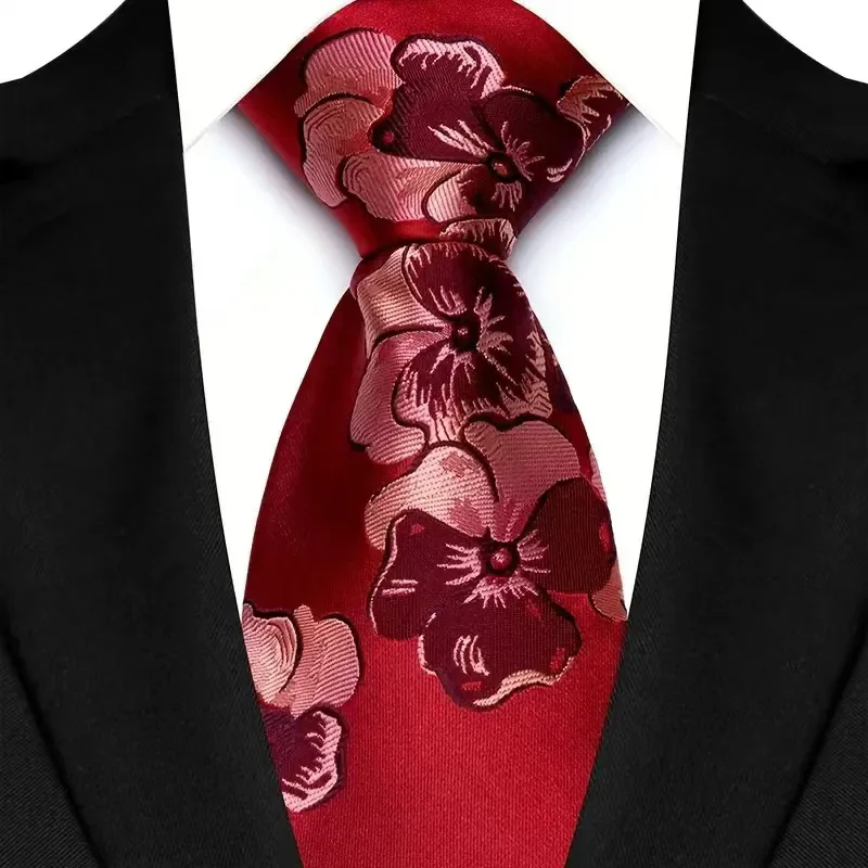 Luxury 8CM Mens Necktie Floral Paisley Classic Ties For Man Groom Jacquard Woven Neck Tie Business Wedding Party - Image 16