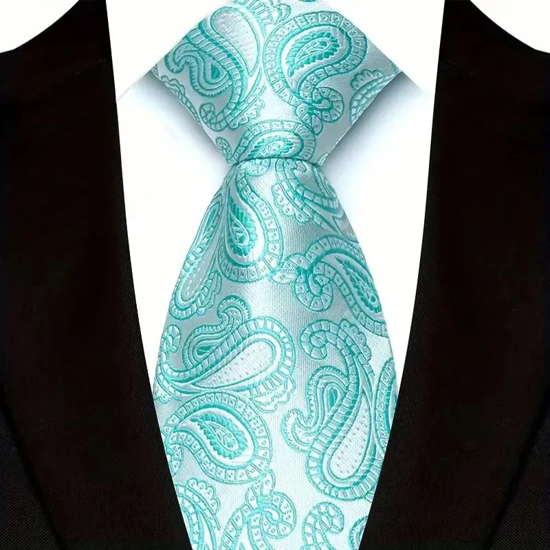 Luxury 8CM Mens Necktie Floral Paisley Classic Ties For Man Groom Jacquard Woven Neck Tie Business Wedding Party - Image 18
