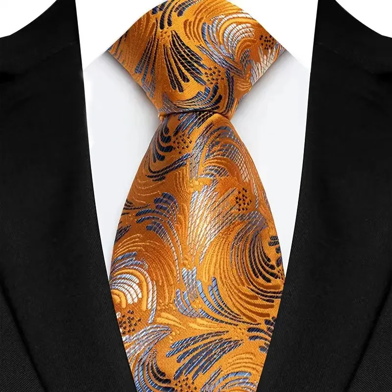Luxury 8CM Mens Necktie Floral Paisley Classic Ties For Man Groom Jacquard Woven Neck Tie Business Wedding Party - Image 20