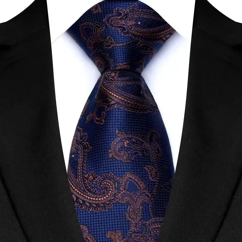 Luxury 8CM Mens Necktie Floral Paisley Classic Ties For Man Groom Jacquard Woven Neck Tie Business Wedding Party - Image 24