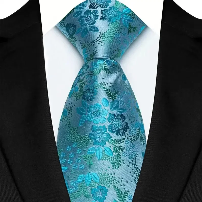 Luxury 8CM Mens Necktie Floral Paisley Classic Ties For Man Groom Jacquard Woven Neck Tie Business Wedding Party - Image 28