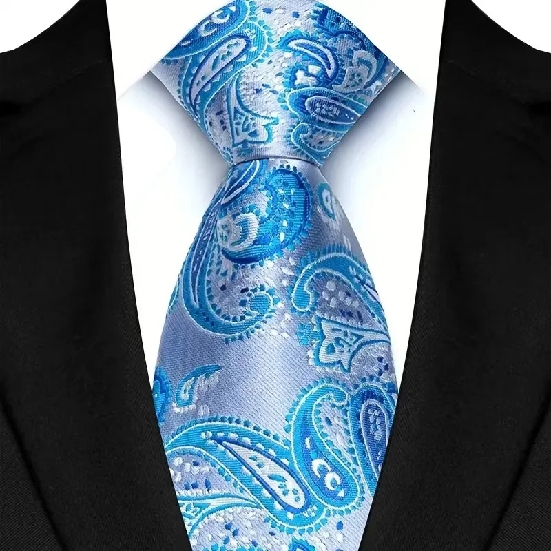 Luxury 8CM Mens Necktie Floral Paisley Classic Ties For Man Groom Jacquard Woven Neck Tie Business Wedding Party - Image 29