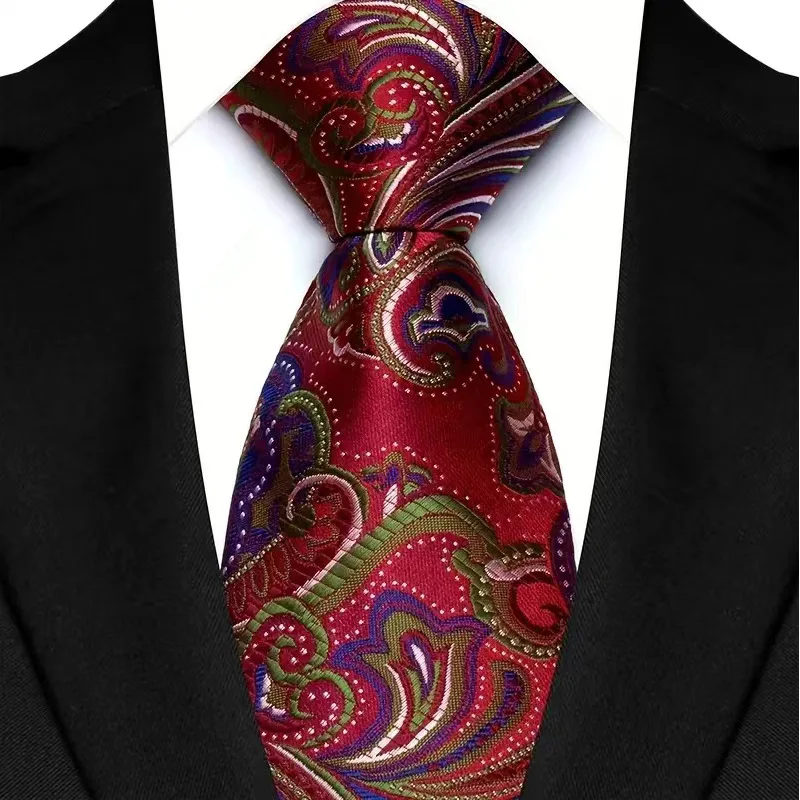 Luxury 8CM Mens Necktie Floral Paisley Classic Ties For Man Groom Jacquard Woven Neck Tie Business Wedding Party - Image 15