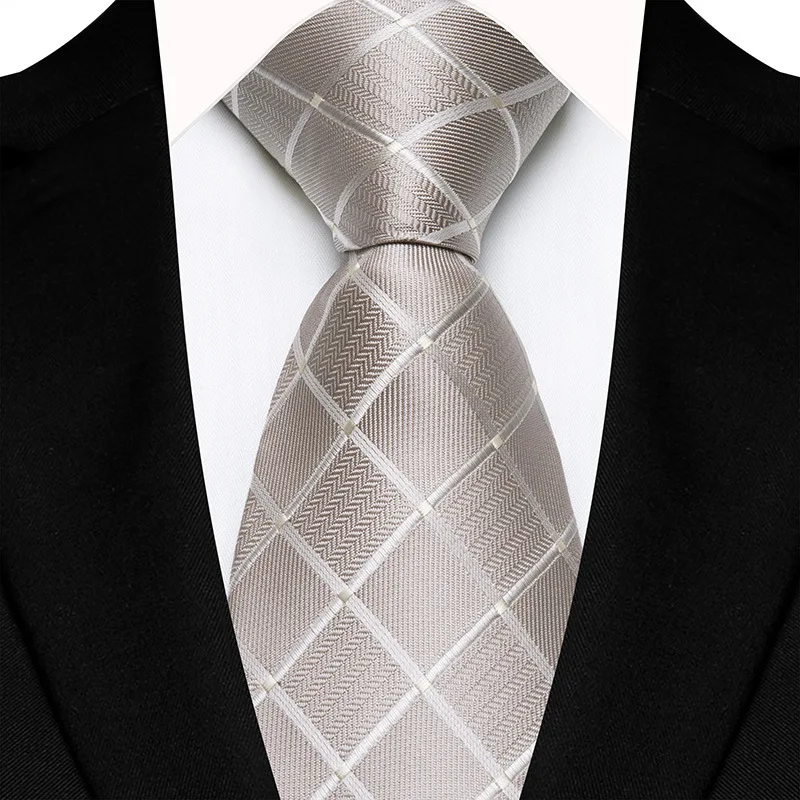 Luxury 8CM Mens Necktie Plaid & Checks Ties For Man Groom Groomsman Jacquard Woven Ascot Formal Business Party Accessories - Image 13