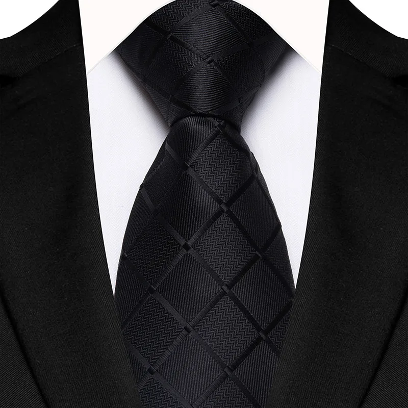 Luxury 8CM Mens Necktie Plaid & Checks Ties For Man Groom Groomsman Jacquard Woven Ascot Formal Business Party Accessories - Image 2