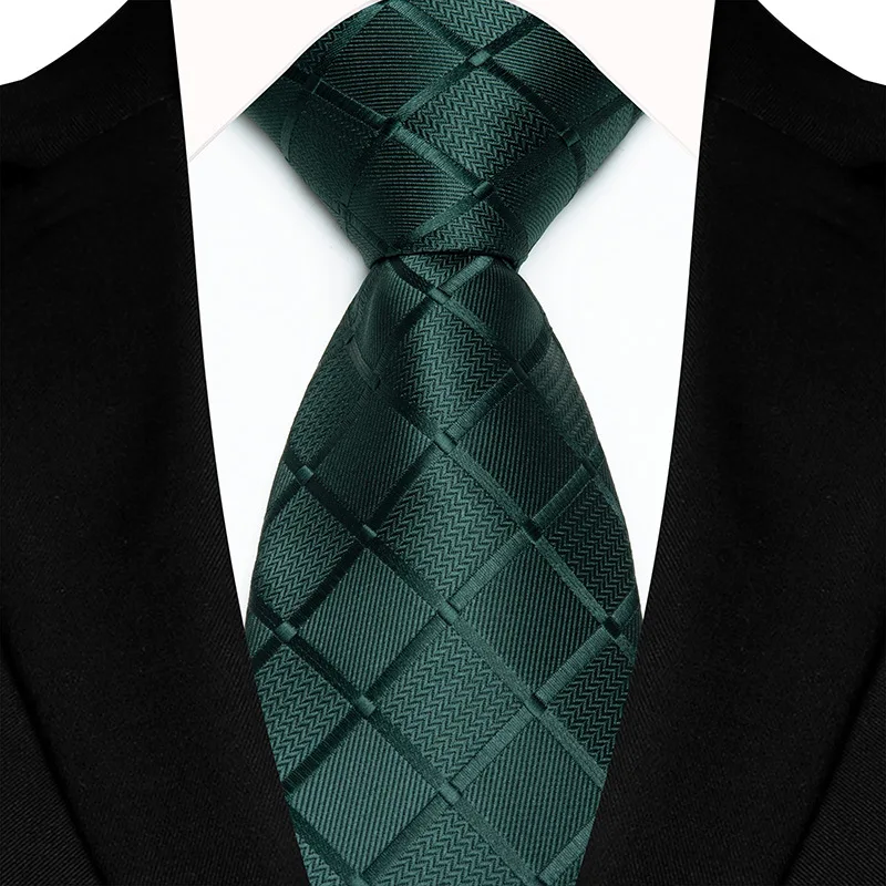 Luxury 8CM Mens Necktie Plaid & Checks Ties For Man Groom Groomsman Jacquard Woven Ascot Formal Business Party Accessories - Image 3