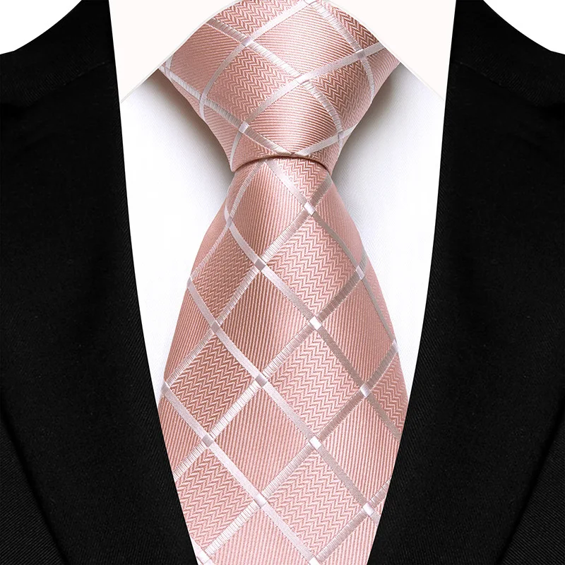 Luxury 8CM Mens Necktie Plaid & Checks Ties For Man Groom Groomsman Jacquard Woven Ascot Formal Business Party Accessories - Image 4