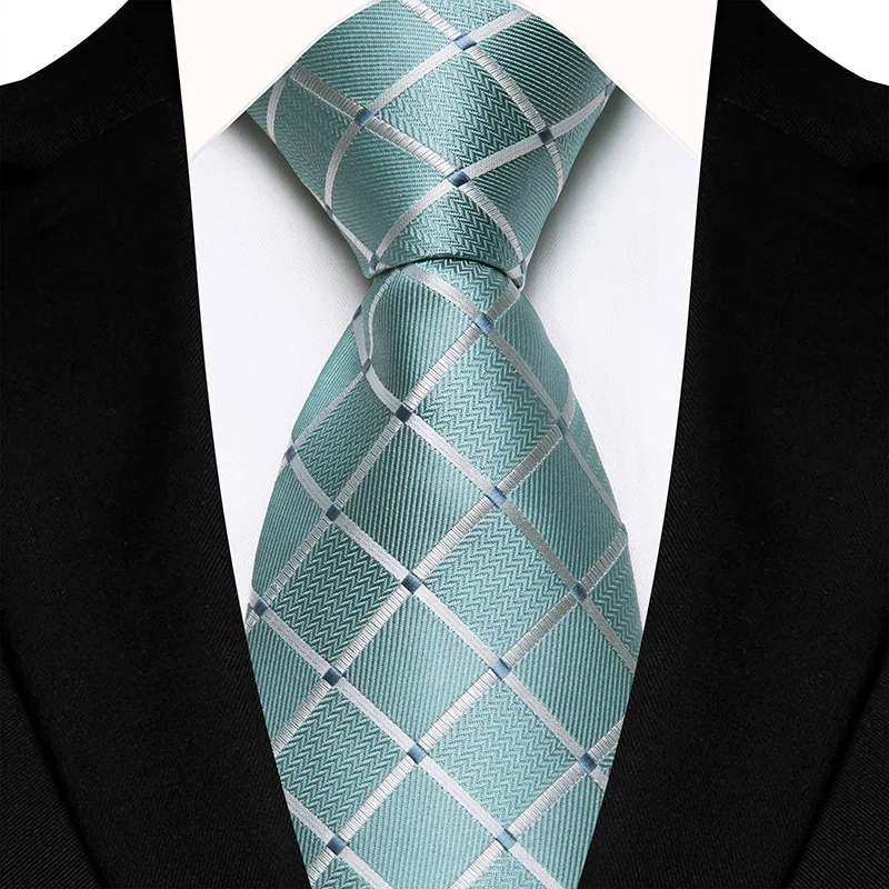 Luxury 8CM Mens Necktie Plaid & Checks Ties For Man Groom Groomsman Jacquard Woven Ascot Formal Business Party Accessories - Image 6