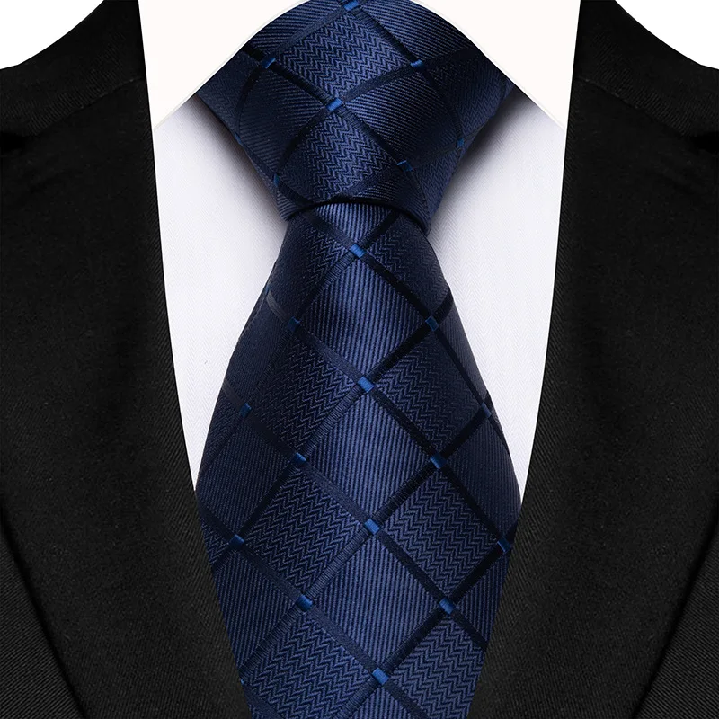Luxury 8CM Mens Necktie Plaid & Checks Ties For Man Groom Groomsman Jacquard Woven Ascot Formal Business Party Accessories - Image 7