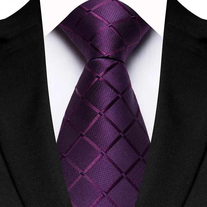 Luxury 8CM Mens Necktie Plaid & Checks Ties For Man Groom Groomsman Jacquard Woven Ascot Formal Business Party Accessories - Image 8