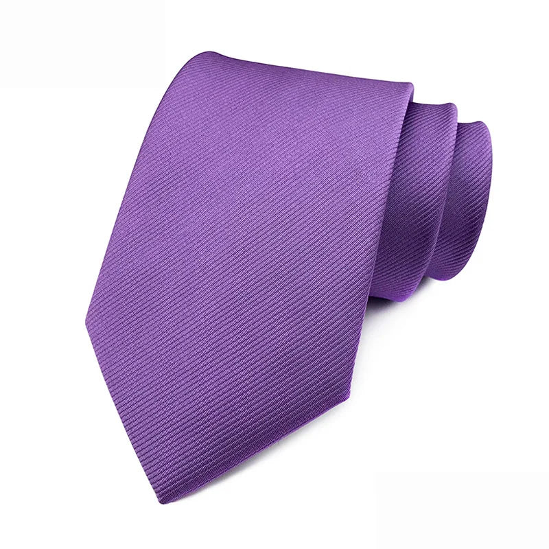 Luxury 8CM Mens Necktie Purple Color Stripes Floral Plaid Solid Dot Ties For Man Groom Neck Tie For Business Wedding Party - Image 15