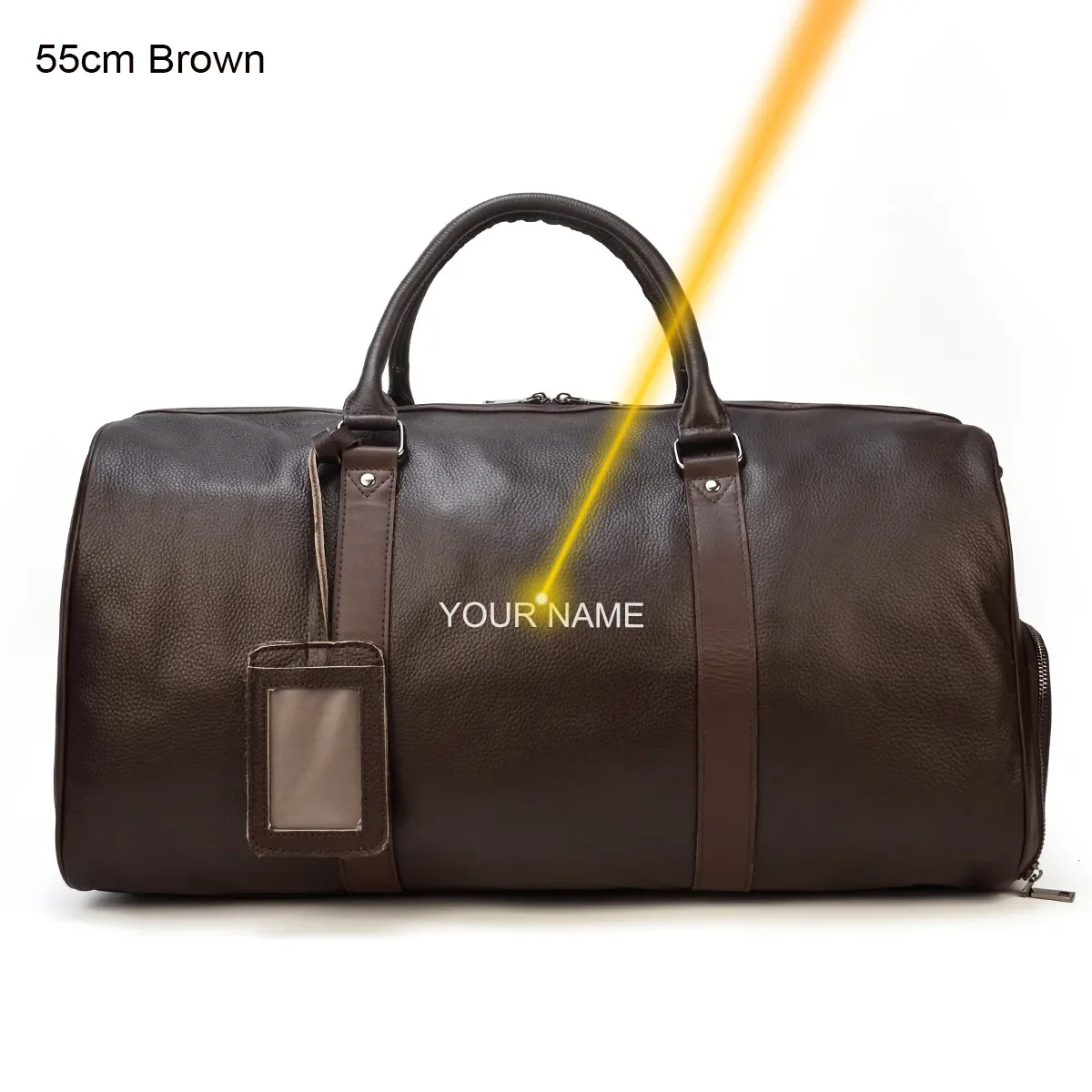 Luxury Genuine Leather Men Women Travel Bag Cow Leather Carry On Luggage Bag Travel Shoulder Bag Male Female Weekend Duffle Bag - Image 15