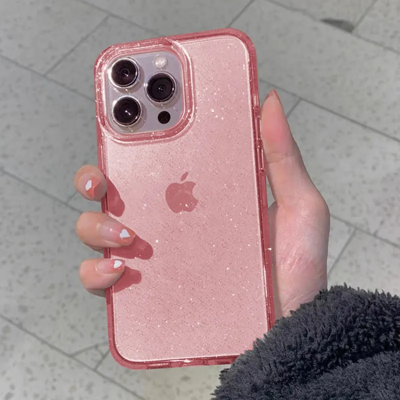 Luxury Glitter Bumper Bling Clear Case For iPhone 15 14 13 12 11 Pro Max Mini X XS Max XR 7 8 Plus Silicone Acrylic Cover funda - Image 9