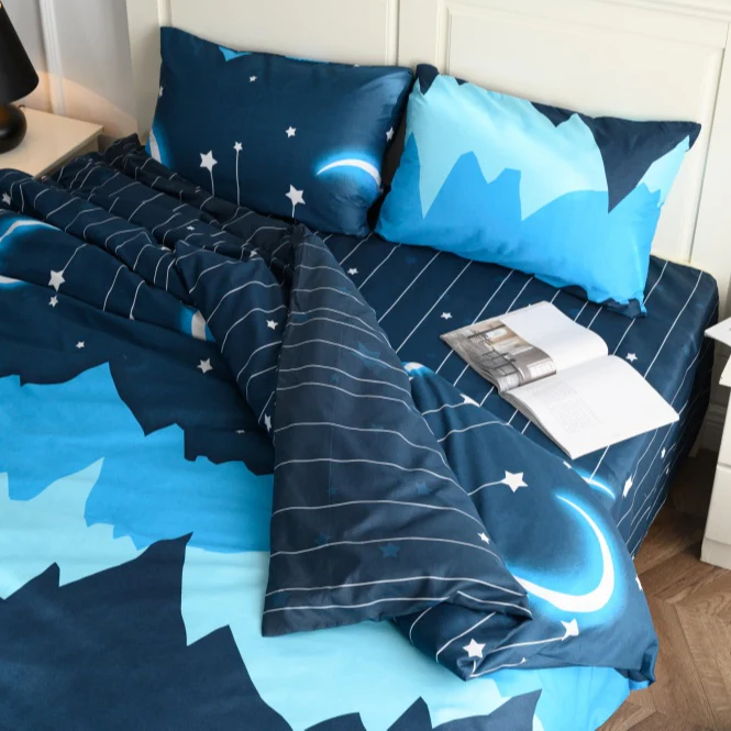 Luxury printed student fitted bed sheet cover home twin bedsheets for home bed - Image 16