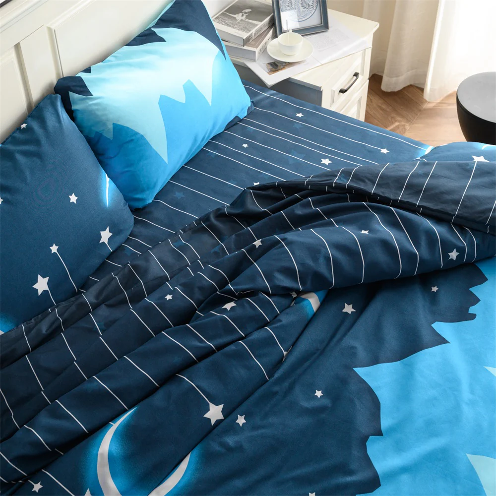 Luxury printed student fitted bed sheet cover home twin bedsheets for home bed - Image 17