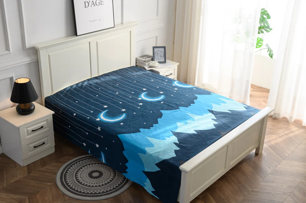 Luxury printed student fitted bed sheet cover home twin bedsheets for home bed - Image 9