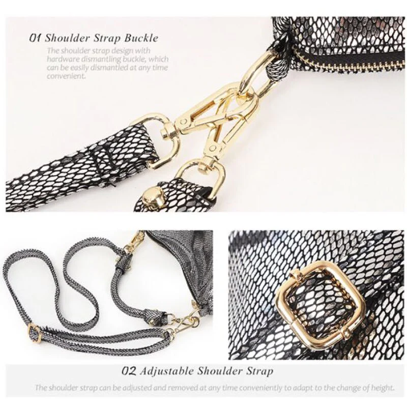 Luxury PU Handbags For Women New Summer Lady Shiny Coating Bucket Shoulder Bags Fashion Metalic Gold Silver Handbag - Image 7