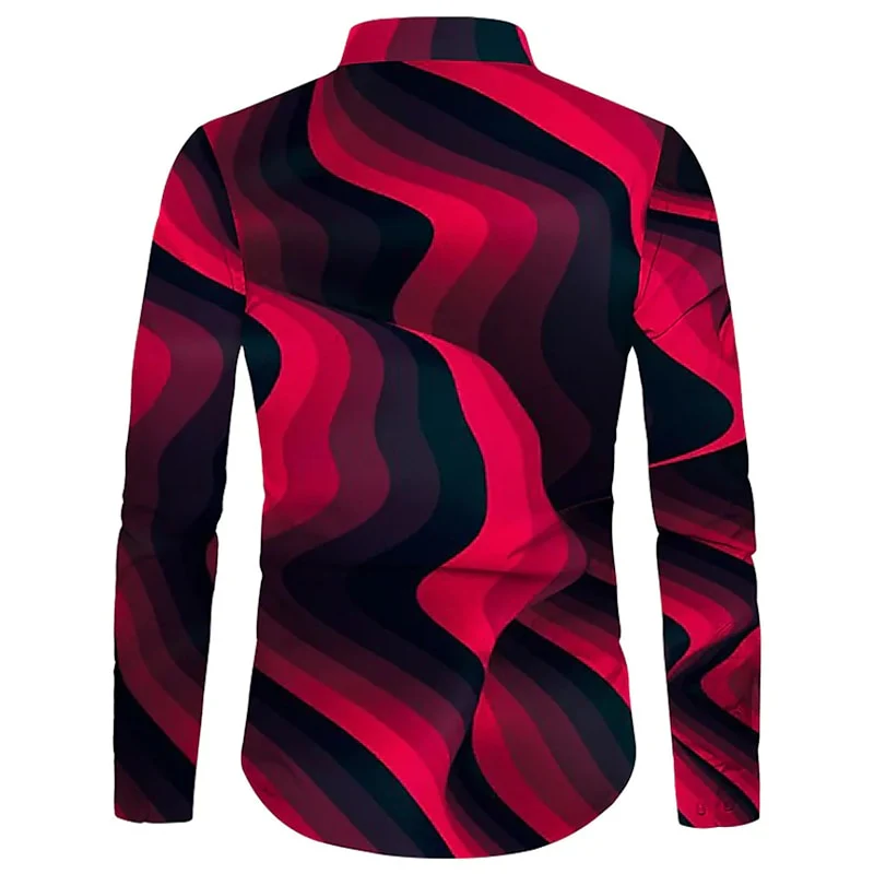 Luxury Social Men Shirts Turn-down Collar Buttoned Shirt Casual Lattice Print Long Sleeve Tops Men's Clothes Club Prom Cardigan - Image 14