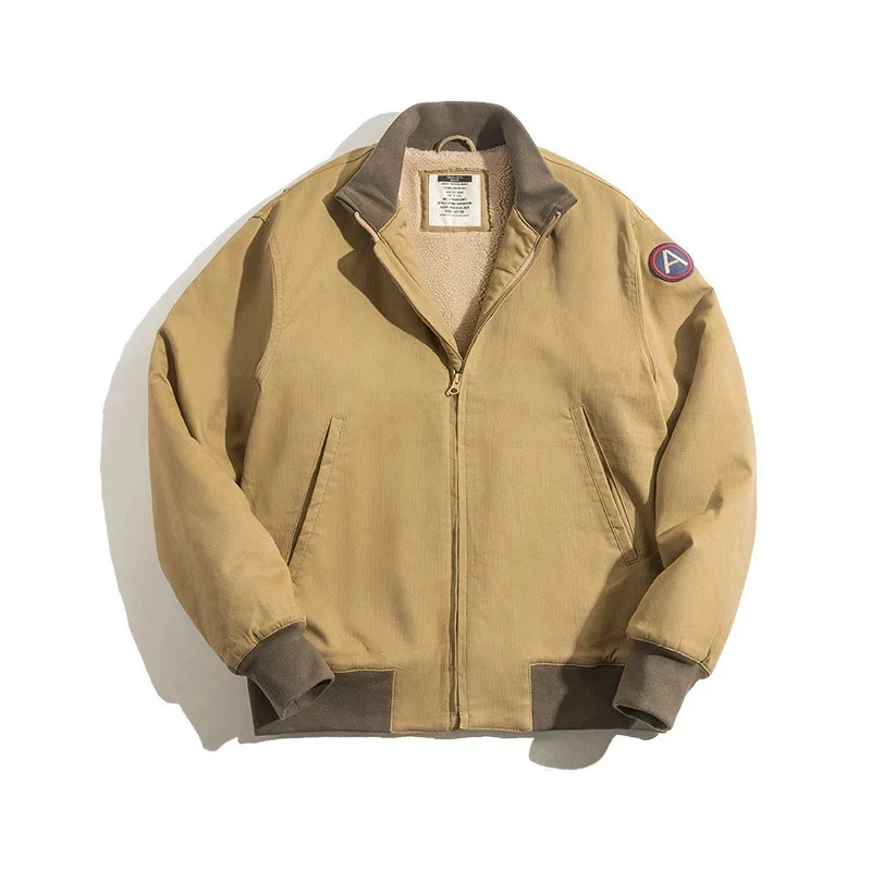 Maden M1942 Men’s Jackets Brown Military Flight Bomber Tank Coat Vintage Pilot Aviator Monocycle Jacket Collar Men Clothing - Image 7