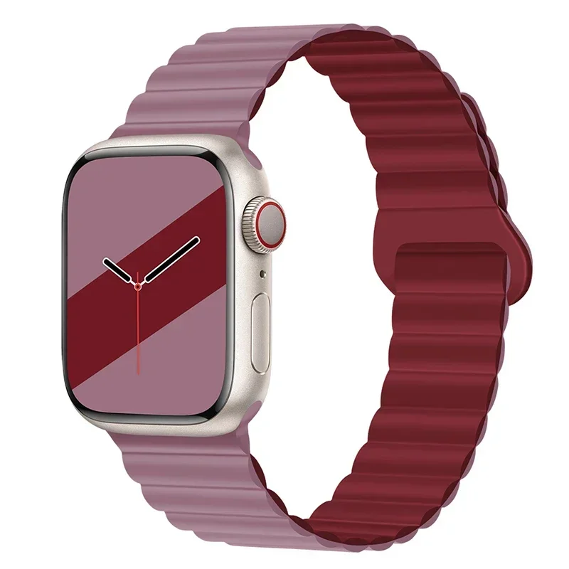 Magnetic Strap For Apple Watch Bands 45mm 38mm 49mm 40mm 42mm 41mm Silicone Sport Bracelet iWatch Series ultra 9 6 5 7 8 se 44mm - Image 34