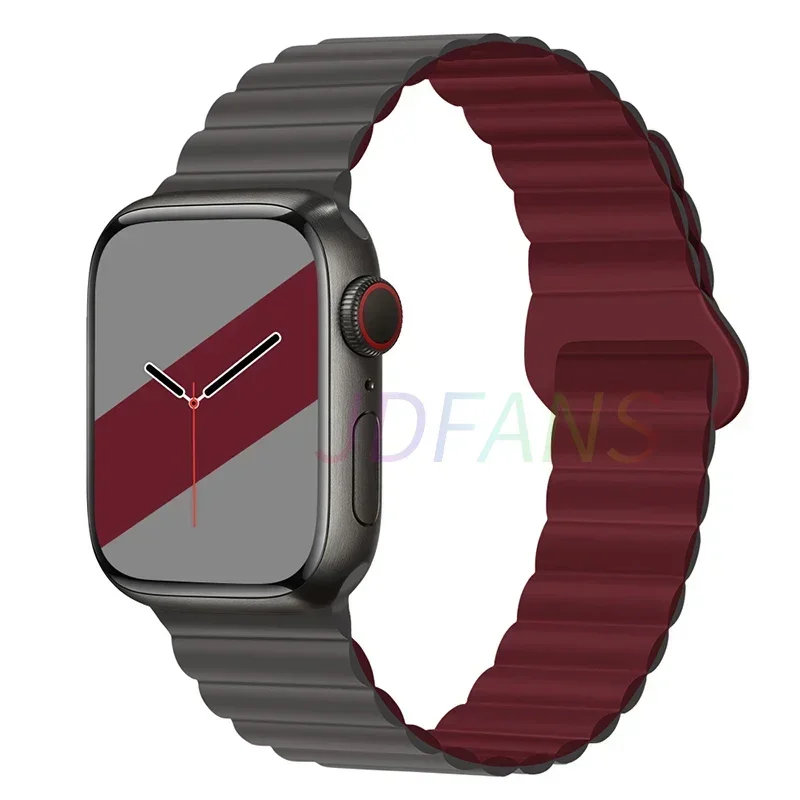 Magnetic Strap For Apple Watch Bands 45mm 38mm 49mm 40mm 42mm 41mm Silicone Sport Bracelet iWatch Series ultra 9 6 5 7 8 se 44mm - Image 38