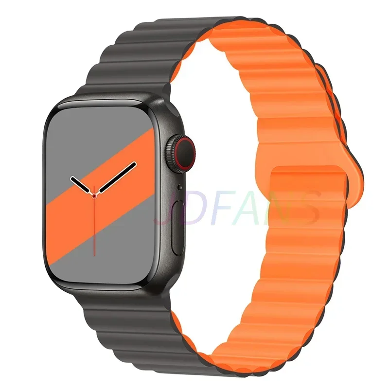 Magnetic Strap For Apple Watch Bands 45mm 38mm 49mm 40mm 42mm 41mm Silicone Sport Bracelet iWatch Series ultra 9 6 5 7 8 se 44mm - Image 45