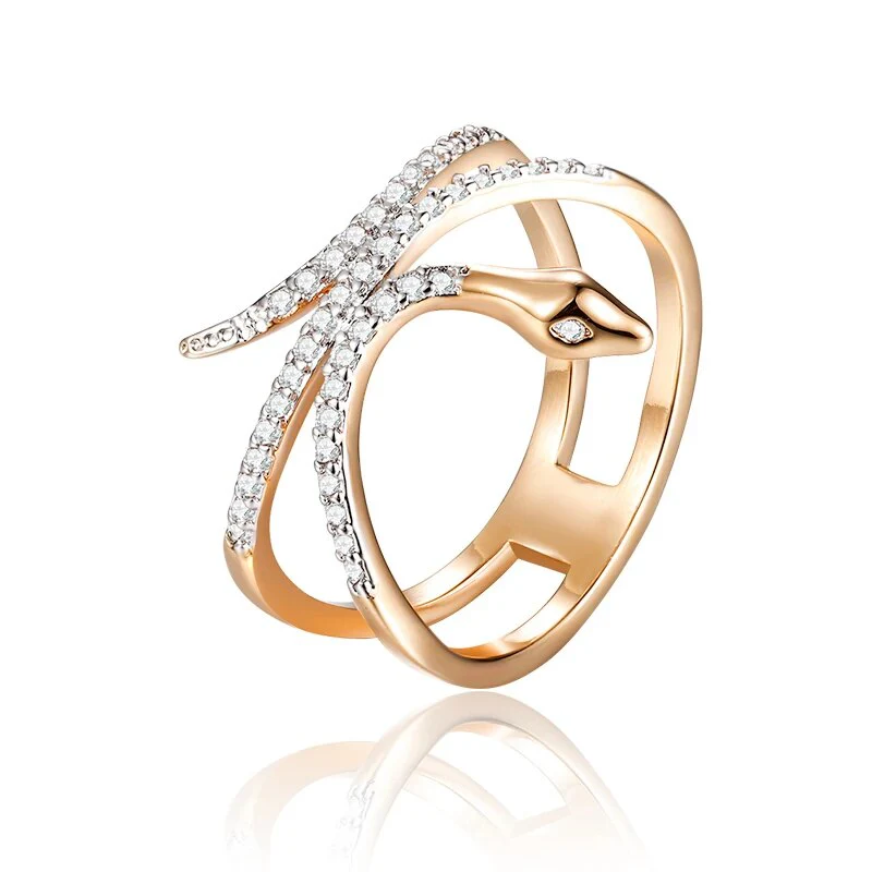 MAIKALE Unique Design Luxury Snake Rings AAA Zirconia Cobra Finger Ring Gold Silver Color Big Rings for Women Punk Party Jewelry - Image 7