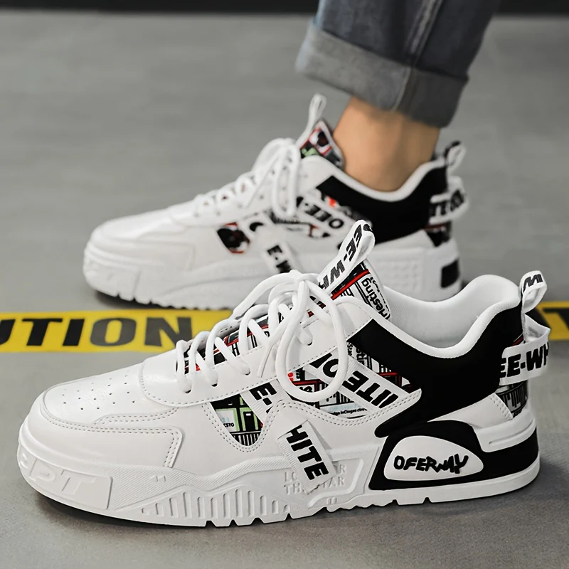 Mainalun Men'S Non-Slip Platform Sneakers - Stylish Low-Top Skate Shoes For Outdoor Adventures & Casual Wear, Breathable Fabric Lining, Durable Pvc Sole Mens Shoes Shoes For Men - Image 5
